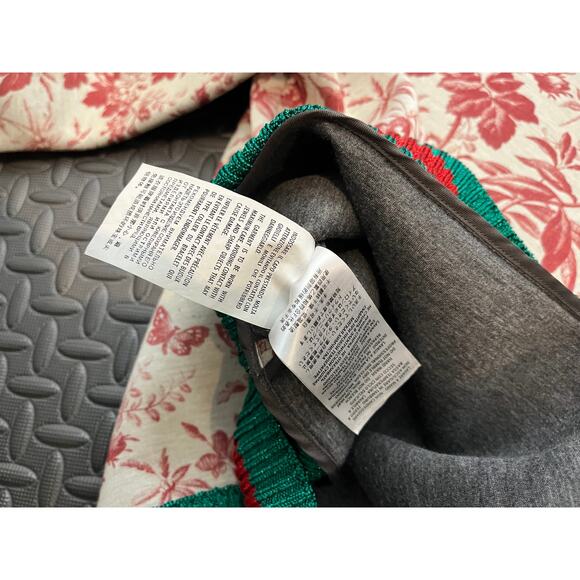 Gucci floral print green red ribbed collar cuff neoprene scuba knit size xs - Picture 7 of 10